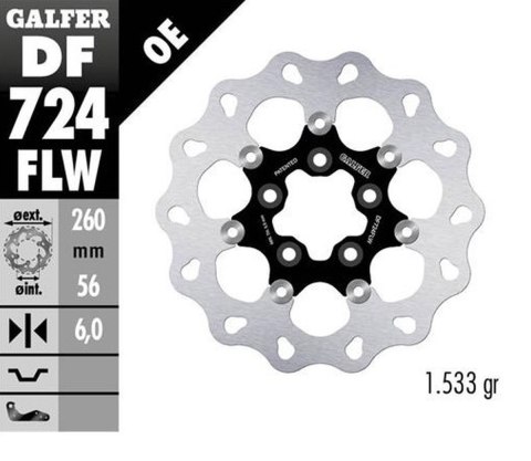 GALFER TARCZA HAMULCOWA PRZÓD HARLEY-DAVIDSON (260X56X6) PŁYWAJĄCA (WAVE DISC FLOATING) (PATRZ OPIS) GALFER TARCZA HAMULCOWA PRZÓD HARLEY-DAVIDSON (260X56X6) PŁYWAJĄCA (WAVE DISC FLOATING) (PATRZ OPIS)