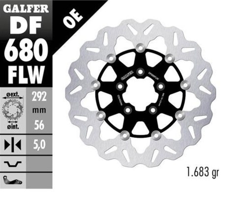 GALFER TARCZA HAMULCOWA PRZÓD HARLEY-DAVIDSON (292X56X5) (WAVE) PŁYWAJĄCA (PATRZ OPIS) GALFER TARCZA HAMULCOWA PRZÓD HARLEY-DAVIDSON (292X56X5) (WAVE) PŁYWAJĄCA (PATRZ OPIS)