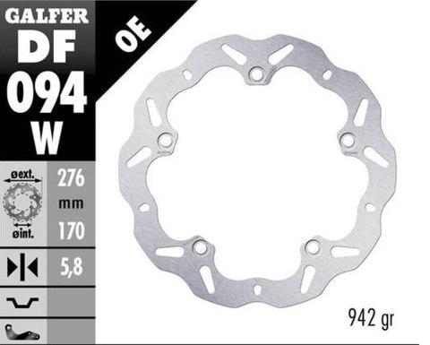 GALFER TARCZA HAMULCOWA PRZÓD HONDA VFR 1200FA '10-'13; VFR 1200X CROSSTOURER '12- (WAVE FIXED) (276X170X5,8MM) GALFER TARCZA HAMULCOWA PRZÓD HONDA VFR 1200FA '10-'13; VFR 1200X CROSSTOURER '12- (WAVE FIXED) (276X170X5,8MM)