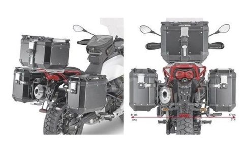 KAPPA STELAŻ KUFRÓW BOCZNYCH SZYBKIEGO MONTAŻU MONOKEY CAM SIDE MOTO GUZZI V85 TT '19-'22 - POD KUFRY KFR K'FORCE ORAZ KVG K'VOY KAPPA STELAŻ KUFRÓW BOCZNYCH SZYBKIEGO MONTAŻU MONOKEY CAM SIDE MOTO GUZZI V85 TT '19-'22 - POD KUFRY KFR K'FORCE ORAZ KVG K'VOY