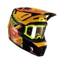 LEATT KASK MOTO 7.5 V24 (+GOGLE VELOCITY 4.5 GRATIS) HELMET KIT CITRUS KOLOR CZARNY/POMARAŃCZOWY/ŻÓŁTY FLUO ROZMIAR XL (61-62 cm
