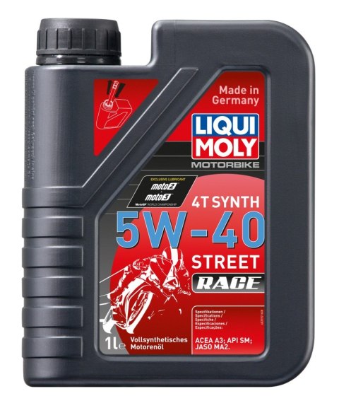 LIQUI MOLY OLEJ SILNIKOWY MOTORBIKE 4T SYNTETYCZNY 5W40 RACE 1L (6) LIQUI MOLY OLEJ SILNIKOWY MOTORBIKE 4T SYNTETYCZNY 5W40 RACE 1L (6)