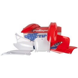 POLISPORT WYPRZEDAŻ KOMPLET PLASTIKÓW HONDA CR 125 '00-'01; CR 250 '00-'01 KOLOR OEM CZERWONO BIAŁY
