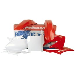 POLISPORT WYPRZEDAŻ KOMPLET PLASTIKÓW HONDA CRF 450R '04 KOLOR CZERWONO BIAŁY OEM