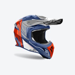 AIROH PROMOCJA KASK CROSS / ENDURO / ATV / QUAD AVIATOR ACE 2 ENGINE CERULEAN GLOSS KOLOR POMARAŃCZOWY/BIAŁY/NIEBIESKI ROZMIAR M