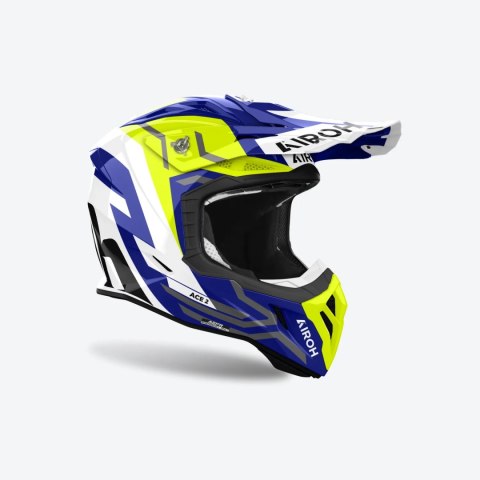 AIROH KASK CROSS / ENDURO / ATV / QUAD AVIATOR ACE 2 GROUND KOLOR BIAŁY/NIEBIESKI/ŻÓŁTY FLUO ROZMIAR L AIROH KASK CROSS / ENDURO / ATV / QUAD AVIATOR ACE 2 GROUND KOLOR BIAŁY/NIEBIESKI/ŻÓŁTY FLUO ROZMIAR L