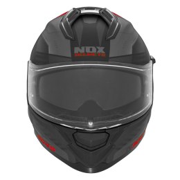 NOX KASK INTEGRALNY (FULL FACE) Z BLENDĄ N304S CARVER KOLOR CZARNY/CZERWONY MAT ROZMIAR S