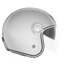 NOX PREMIUM KASK OTWARTY JET HERITAGE SOLID KOLOR SREBRNY ROZMIAR M