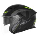 NOX PROMOCJA KASK OTWARTY JET Z BLENDĄ N130 KLINT KOLOR CZARNY MAT/ZÓŁTY FLUO ROZMIAR M