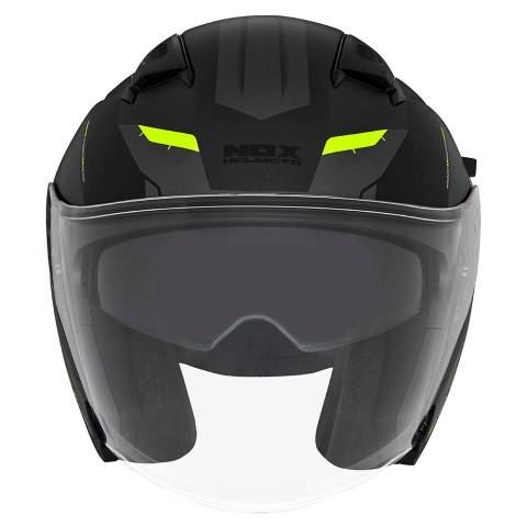 NOX PROMOCJA KASK OTWARTY JET Z BLENDĄ N130 KLINT KOLOR CZARNY MAT/ZÓŁTY FLUO ROZMIAR M NOX PROMOCJA KASK OTWARTY JET Z BLENDĄ N130 KLINT KOLOR CZARNY MAT/ZÓŁTY FLUO ROZMIAR M