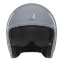 NOX PREMIUM KASK OTWARTY JET NEXT SOLID KOLOR SZARY POŁYSK ROZMIAR M (CIEMNA BLENDA)