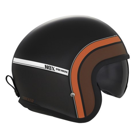 NOX PREMIUM KASK OTWARTY JET NEXT TRAKER KOLOR CZARNY/BRĄZOWY/POMARAŃCZOWY ROZMIAR L (CIEMNA BLENDA) NOX PREMIUM KASK OTWARTY JET NEXT TRAKER KOLOR CZARNY/BRĄZOWY/POMARAŃCZOWY ROZMIAR L (CIEMNA BLENDA)