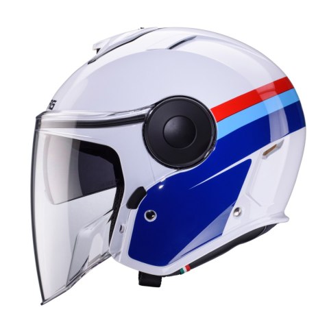 CABERG KASK OTWARTY JET Z BLENDĄ MODEL SOHO ZEPHYR KOLOR BIAŁY/NIEBIESKI/CZERWONY ROZMIAR S CABERG KASK OTWARTY JET Z BLENDĄ MODEL SOHO ZEPHYR KOLOR BIAŁY/NIEBIESKI/CZERWONY ROZMIAR S