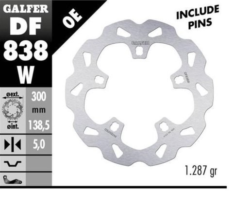 GALFER TARCZA HAMULCOWA PRZÓD HARLEY-DAVIDSON (300X138X5) GALFER TARCZA HAMULCOWA PRZÓD HARLEY-DAVIDSON (300X138X5)