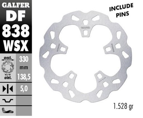 GALFER TARCZA HAMULCOWA PRZÓD HARLEY-DAVIDSON (330X138X5) GALFER TARCZA HAMULCOWA PRZÓD HARLEY-DAVIDSON (330X138X5)