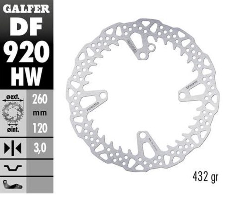 GALFER TARCZA HAMULCOWA PRZÓD SHERCO SE 125 '21-'24; 250SE/SEF '14-'24; 300SE/SEF '14-'24; 450SEF '15-'24 (260X120X3MM) SHARK EN GALFER TARCZA HAMULCOWA PRZÓD SHERCO SE 125 '21-'24; 250SE/SEF '14-'24; 300SE/SEF '14-'24; 450SEF '15-'24 (260X120X3MM) SHARK EN