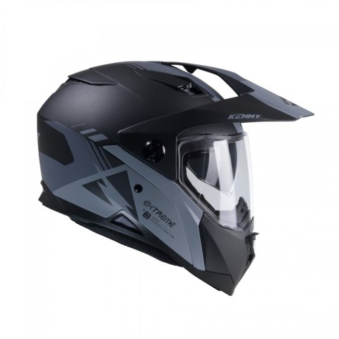 KENNY RACING KASK DUAL ADVENTURE MODEL EXTREME GRAPHIC BLACK/GREY MATT KOLOR CZARNY/SZARY ROZMIAR S (55 - 56 CM) KENNY RACING KASK DUAL ADVENTURE MODEL EXTREME GRAPHIC BLACK/GREY MATT KOLOR CZARNY/SZARY ROZMIAR S (55 - 56 CM)