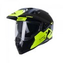 KENNY RACING KASK DUAL ADVENTURE MODEL EXTREME GRAPHIC NEON YELLOW KOLOR CZARNY/SZARY/ŻÓŁTY ROZMIAR M (57 - 58 CM)