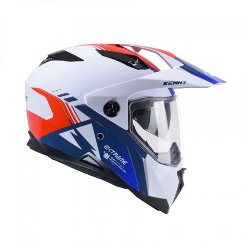 KENNY RACING KASK DUAL ADVENTURE MODEL EXTREME GRAPHIC PATRIOT KOLOR BIAŁY/NIEBIESKI/CZERWONY ROZMIAR L ( 59 - 60 CM ) KENNY RACING KASK DUAL ADVENTURE MODEL EXTREME GRAPHIC PATRIOT KOLOR BIAŁY/NIEBIESKI/CZERWONY ROZMIAR L ( 59 - 60 CM )