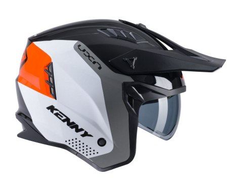 KENNY RACING KASK OTWARTY JET MODEL MILES GRAPHIC BLACK/ORANGE KOLOR BIAŁY/CZARNY/SZARY/POMARAŃCZOWY ROZMIAR M ( 57 - 58 CM ) KENNY RACING KASK OTWARTY JET MODEL MILES GRAPHIC BLACK/ORANGE KOLOR BIAŁY/CZARNY/SZARY/POMARAŃCZOWY ROZMIAR M ( 57 - 58 CM )