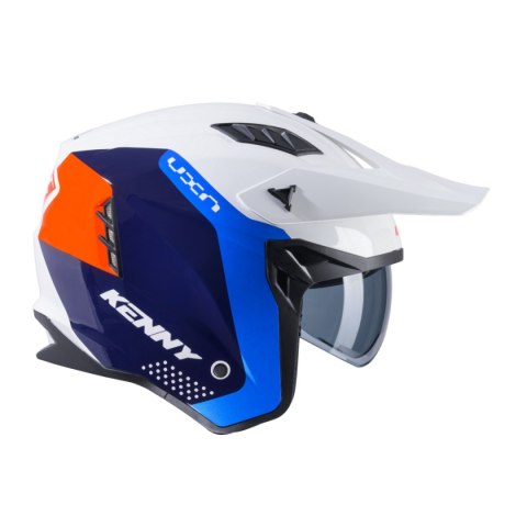 KENNY RACING KASK OTWARTY JET MODEL MILES GRAPHIC WHITE/ORANGE/BLUE KOLOR BIAŁY/NIEBIESKI/POMARAŃCZOWY ROZMIAR M ( 57 - 58 CM ) KENNY RACING KASK OTWARTY JET MODEL MILES GRAPHIC WHITE/ORANGE/BLUE KOLOR BIAŁY/NIEBIESKI/POMARAŃCZOWY ROZMIAR M ( 57 - 58 CM )
