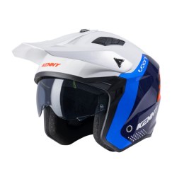 KENNY RACING KASK OTWARTY JET MODEL MILES GRAPHIC WHITE/ORANGE/BLUE KOLOR BIAŁY/NIEBIESKI/POMARAŃCZOWY ROZMIAR M ( 57 - 58 CM )