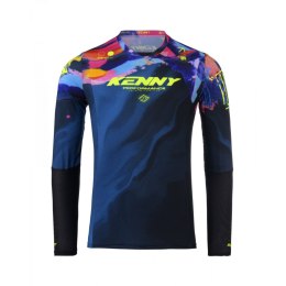 KENNY RACING KOSZULKA CROSS/ENDURO MODEL PERFORMANCE BRUSH KOLOR NIEBIESKI/ŻÓŁTY/CZERWONY ROZMIAR XXXL