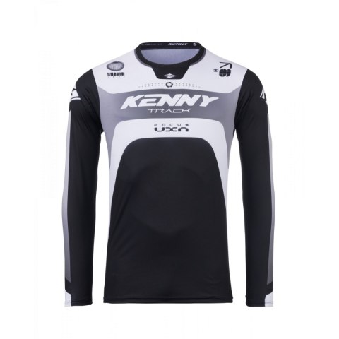 KENNY RACING KOSZULKA CROSS/ENDURO MODEL TRACK FOCUS BLACK/WHITE KOLOR CZARNY/BIAŁY/SZARY ROZMIAR S KENNY RACING KOSZULKA CROSS/ENDURO MODEL TRACK FOCUS BLACK/WHITE KOLOR CZARNY/BIAŁY/SZARY ROZMIAR S