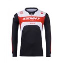 KENNY RACING KOSZULKA CROSS/ENDURO MODEL TRACK FOCUS RED KOLOR CZARNY/BIAŁY/CZERWONY ROZMIAR S