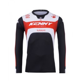 KENNY RACING KOSZULKA CROSS/ENDURO MODEL TRACK FOCUS RED KOLOR CZARNY/BIAŁY/CZERWONY ROZMIAR S