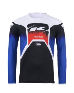 KENNY RACING WYPRZEDAŻ KOSZULKA CROSS/ENDURO MODEL FORCE SPRING SUMMER BLACK/NAVY/RED KOLOR BIAŁY/CZARNY/NIEBIESKI ROZMIAR XXL