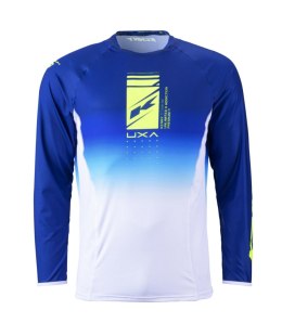 KENNY RACING WYPRZEDAŻ KOSZULKA CROSS/ENDURO MODEL TITANIUM PREMIUM NAVY KOLOR NIEBIESKI/BIAŁY/ŻÓŁTY FLUO ROZMIAR L