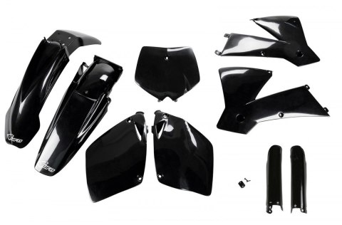 UFO KOMPLET PLASTIKÓW (FULL KIT) Z OSŁONAMI TELESKOPÓW (AMORTYZATORÓW) KTM SX-SXF '01-'02 KOLOR CZARNY UFO KOMPLET PLASTIKÓW (FULL KIT) Z OSŁONAMI TELESKOPÓW (AMORTYZATORÓW) KTM SX-SXF '01-'02 KOLOR CZARNY