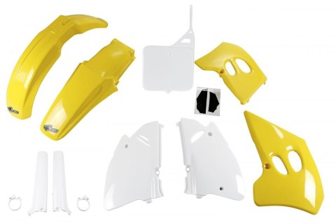 UFO KOMPLET PLASTIKÓW (FULL KIT) Z OSŁONAMI TELESKOPÓW (AMORTYZATORÓW) SUZUKI RM 125 '94-'95, RM 250 '94-'95 KOLOR OEM (ZÓŁTY/BI UFO KOMPLET PLASTIKÓW (FULL KIT) Z OSŁONAMI TELESKOPÓW (AMORTYZATORÓW) SUZUKI RM 125 '94-'95, RM 250 '94-'95 KOLOR OEM (ZÓŁTY/BI