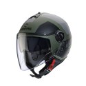 CABERG KASK OTWARTY JET Z BLENDĄ MODEL RIVIERA V4X ALPHA KOLOR ZIELONY/CZARNY/SZARY MAT ROZMIAR M