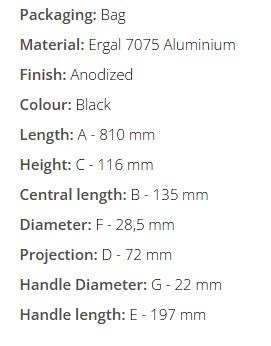 DOMINO KIEROWNICA ALUMINIOWA (ERGAL 7075) FATBAR 28MM MEDIUM KOLOR CZARNY DOMINO KIEROWNICA ALUMINIOWA (ERGAL 7075) FATBAR 28MM MEDIUM KOLOR CZARNY