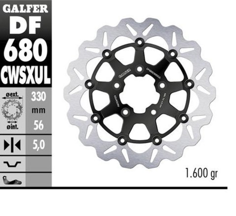 GALFER TARCZA HAMULCOWA PRZÓD HARLEY-DAVIDSON (330X56X5) (WAVE) (OVERSIZE) PŁYWAJĄCA (PATRZ OPIS) GALFER TARCZA HAMULCOWA PRZÓD HARLEY-DAVIDSON (330X56X5) (WAVE) (OVERSIZE) PŁYWAJĄCA (PATRZ OPIS)