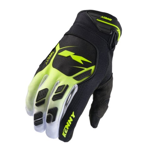 KENNY RACING RĘKAWICE CROSS/ENDURO MODEL SAFETY NEON YELLOW KOLOR CZARNY/ŻÓŁTY FLUO ROZMIAR XS KENNY RACING RĘKAWICE CROSS/ENDURO MODEL SAFETY NEON YELLOW KOLOR CZARNY/ŻÓŁTY FLUO ROZMIAR XS