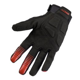 KENNY RACING RĘKAWICE CROSS/ENDURO MODEL SAFETY RED KOLOR CZARNY/CZERWONY ROZMIAR XS