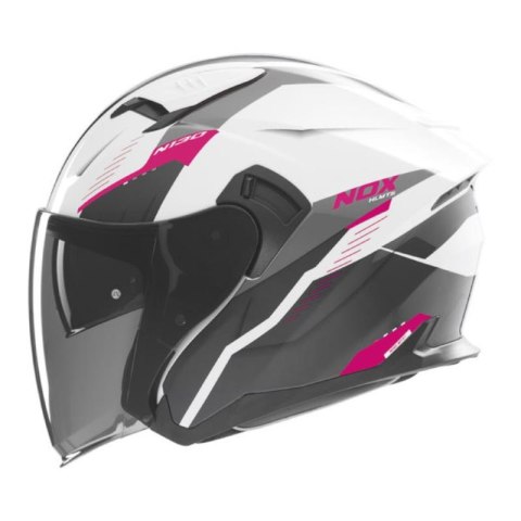 NOX KASK OTWARTY JET Z BLENDĄ N130 MYST KOLOR BIAŁY/CZARNY/RÓŻOWY ROZMIAR S NOX KASK OTWARTY JET Z BLENDĄ N130 MYST KOLOR BIAŁY/CZARNY/RÓŻOWY ROZMIAR S