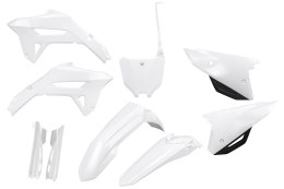 UFO 2024/11 KOMPLET PLASTIKÓW (FULL KIT) Z OSŁONAMI TELESKOPÓW (AMORTYZATORÓW) HONDA CRF 250R '22-'24, CRF 450R '21-'24 KOLOR BI
