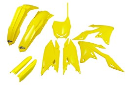 UFO 2024/11 KOMPLET PLASTIKÓW (FULL KIT) Z OSŁONAMI TELESKOPÓW (AMORTYZATORÓW) SUZUKI RMZ 250 '19-'25, RMZ 450 '18-'25 KOLOR ŻÓL