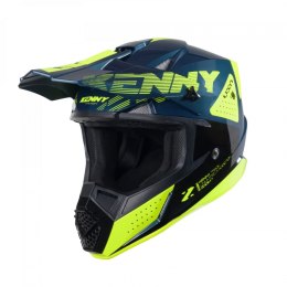 KENNY RACING KASK CROSS/ENDURO MODEL TRACK GRAPHIC ZOOM PETROL KOLOR NIEBIESKI/ŻÓŁTY ROZMIAR XXL ( 63 - 64 CM )