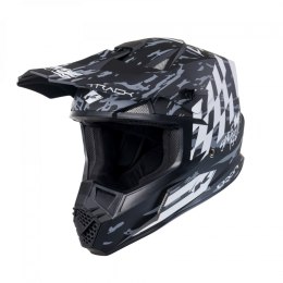 KENNY RACING KASK CROSS/ENDURO MODEL TRACK KID/JUNIOR GRAPHIC DIRT MATT KOLOR CZARNY/SZARY/BIAŁY ROZMIAR L ( 51 - 52 CM )