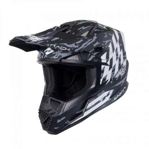 KENNY RACING KASK CROSS/ENDURO MODEL TRACK KID/JUNIOR GRAPHIC DIRT MATT KOLOR CZARNY/SZARY/BIAŁY ROZMIAR L ( 51 - 52 CM ) KENNY RACING KASK CROSS/ENDURO MODEL TRACK KID/JUNIOR GRAPHIC DIRT MATT KOLOR CZARNY/SZARY/BIAŁY ROZMIAR L ( 51 - 52 CM )