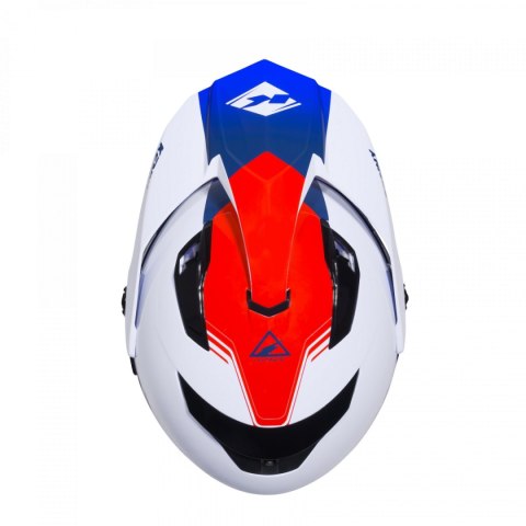 KENNY RACING KASK DUAL ADVENTURE MODEL EXTREME GRAPHIC PATRIOT KOLOR BIAŁY/NIEBIESKI/CZERWONY ROZMIAR XL ( 61 - 62 CM )