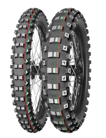 MITAS OPONA 90/100-14 TERRA FORCE-MX MH 49M (CZERWONO-ZIELONY PASEK) TT TYŁ DOT 2024 (DOT:CPDC) (460051) (zamiennik:70000127)