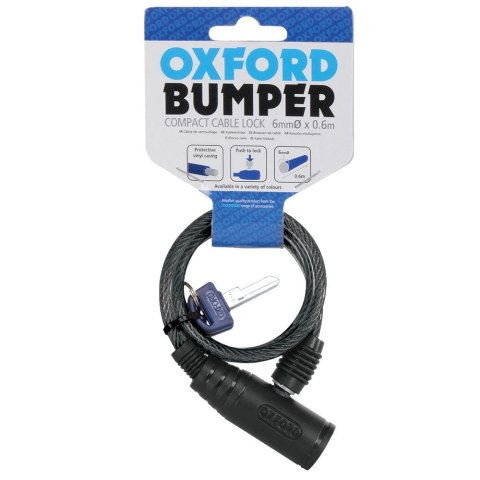 OXFORD ZABEZPIECZENIE ANTYKRADZIEŻOWE (LINKA) BUMPER CABLE LOCK SMOKE ZAMEK NA KLUCZ 6MM X 600MM KOLOR CZARNY OXFORD ZABEZPIECZENIE ANTYKRADZIEŻOWE (LINKA) BUMPER CABLE LOCK SMOKE ZAMEK NA KLUCZ 6MM X 600MM KOLOR CZARNY