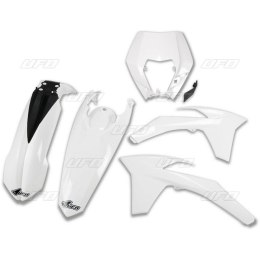 UFO KOMPLET PLASTIKÓW KTM EXC/EXCF '12-'13 Z OSŁONĄ LAMPY KOLOR BIAŁY (KT521E047)