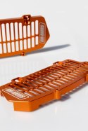 FM-PARTS OSŁONY CHŁODNICY (KRATKI) ALUMINIUM KTM/HUSQVARNA/GAS GAS '20-'25 TBI / TPI KOLOR POMARAŃCZOWY